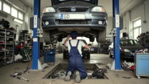 Ranking mechaników w Gdyni – warsztat samochodowy podczas naprawy auta